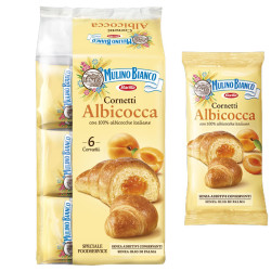 8 x Merendine Food Service - Mulino Bianco - Cornetti Albicocca - 6 Pz - 300 gr