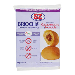 Brioche' Con Fibra Prebiotica - Senza Zucchero - 4 pz - Cacao e Nocciola - 180 g