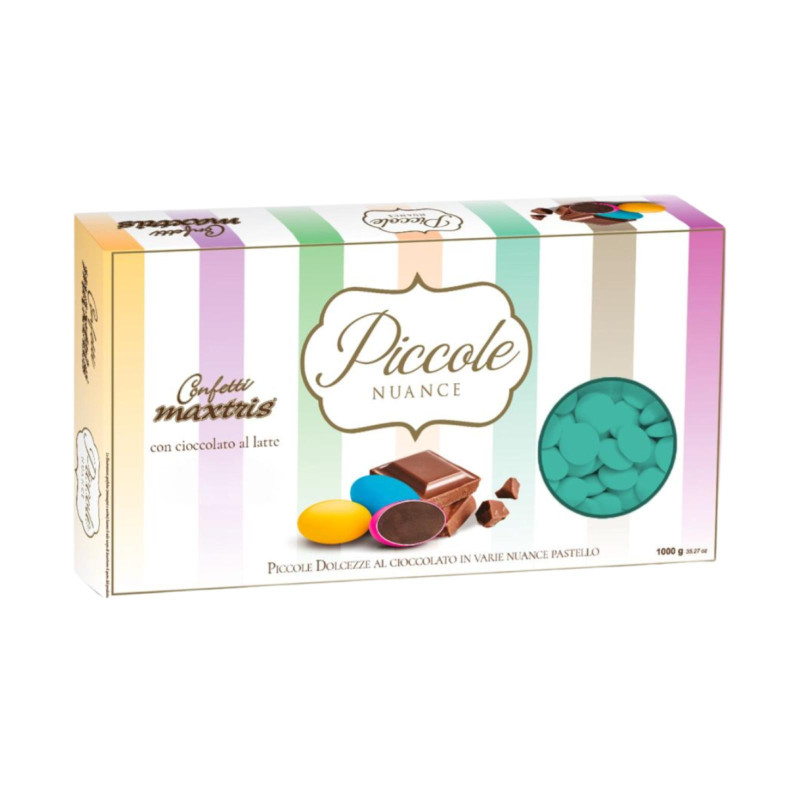 Confetti Maxtris - Piccole Nuance - Acqua Marina  - Lenti Al Cioccolato - 1 Kg