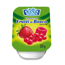 Confettura Santa Rosa - Frutti di Bosco - Vaschetta Plastica 100 pz...