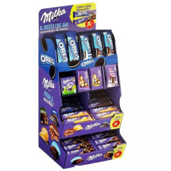 Espositore Milka & Friends - 304 Pezzi - Mix Prodotti Milka e Oreo - 12,72 kg + Borsa Omaggio