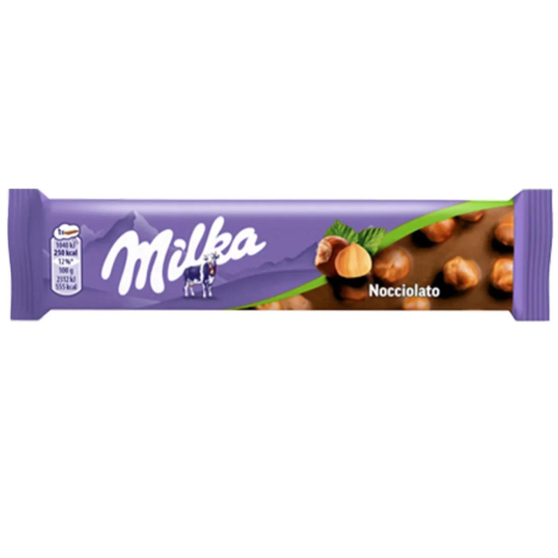 Barretta Cioccolato Milka Zack - Nocciole Intere - 30 Pezzi da 45 gr