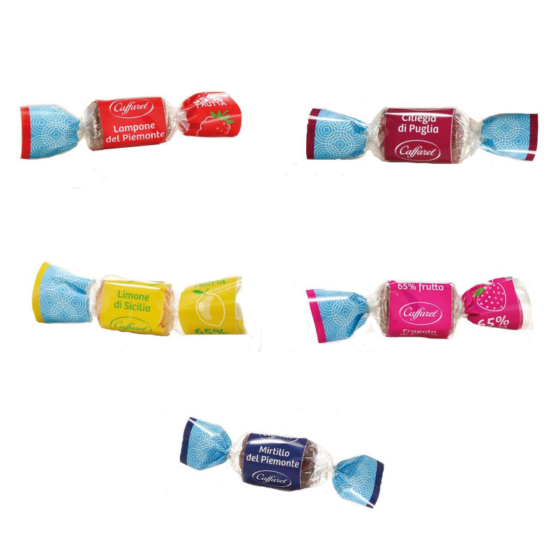 Caramelle Caffarel - Gelatine Gelees 65% Frutta - Frutti Assortiti - 1 kg