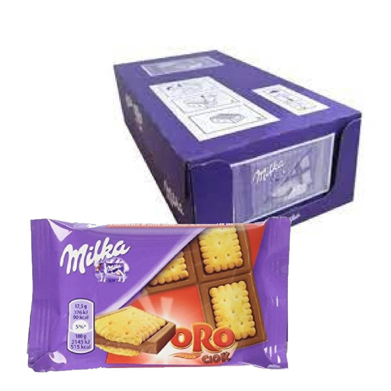 Tavolette Milka Pocket - Cioccolato al Latte Con Biscotti Oro - 20 Pezzi da 35 gr