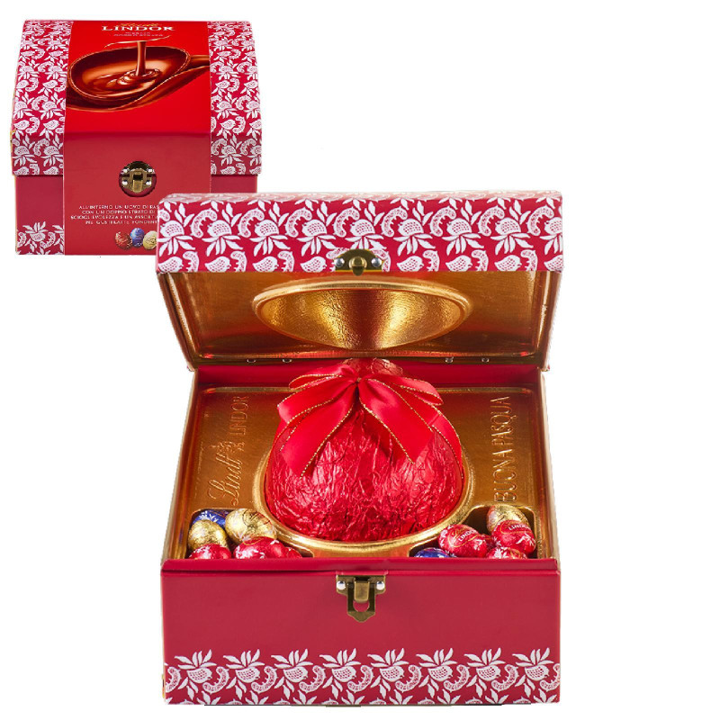 Uovo Lindt con Ovetti - Lindor - Cioccolato al Latte - Cofanetto Latta 510 g