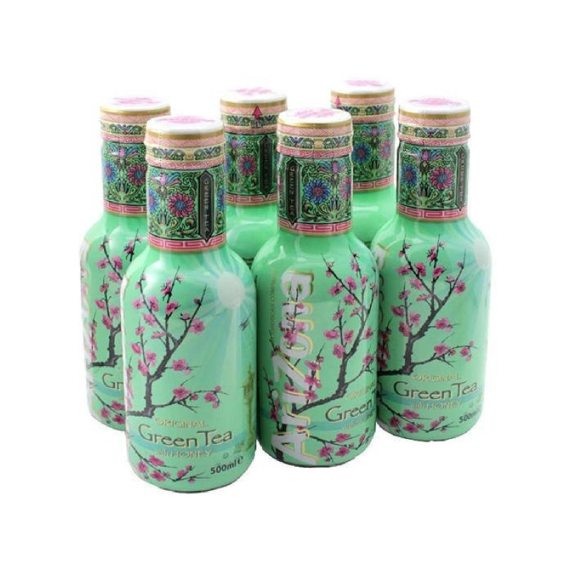 Te' Verde con Miele - Arizona - Green Tea with Honey - 6 x 500 ml