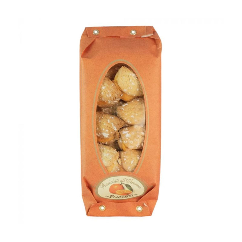 Biscotti Flamigni - Ravioletti Gusto Arancia - Pacco da 200 g