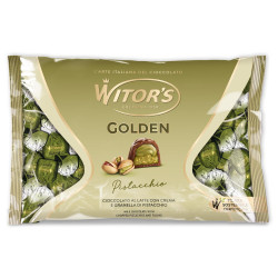 Praline Witor's - Golden Pistacchio - Cioccolato Latte con Crema e Granella Pistacchio - Busta da 800 g