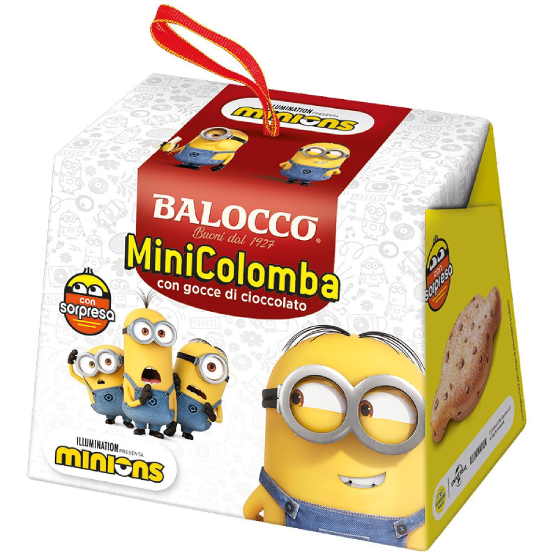 Mini Colomba Colombina Gocce Cioccolato - Balocco - 100 g - Minions - 32 Pezzi