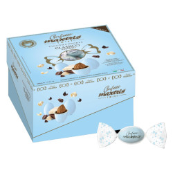 Vassoio Cadeaux Confetti - Twist Maxtris - Ciocomandorla Classico Azzurro - Incartati 500g 