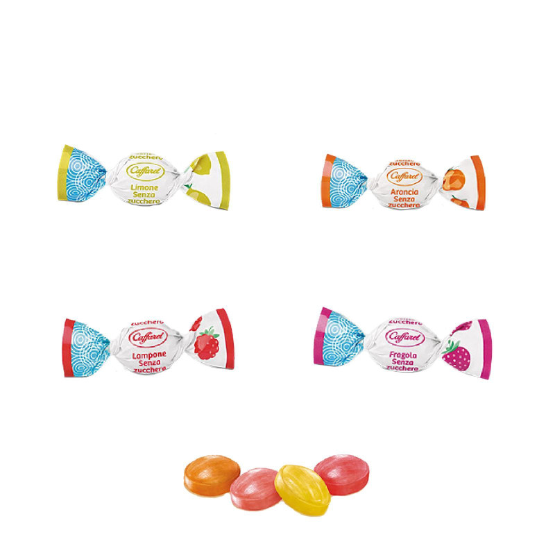 Caramelle Dure Caffarel - Frutti Assortiti - Senza zucchero - 1 kg