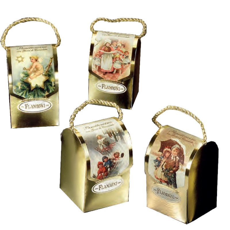 Mini Panettone Flamigni - Panettoncino con Gocce Cioccolato - Segnaposto - Astuccio 80 g