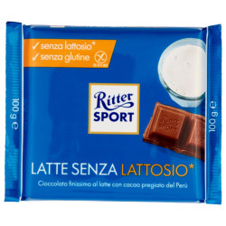 Tavoletta Ritter Sport - Latte Senza Lattosio - Cioccolato al Latte - 100 g