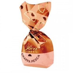 Praline Cioccolato Fondente Oliva - Cuneese alla Grappa alla Pesca...