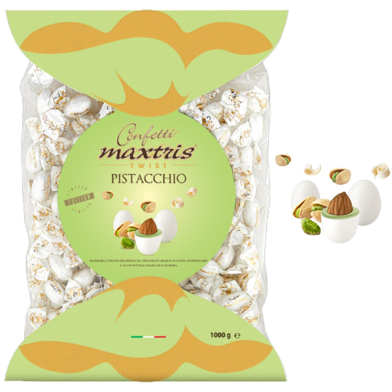 Confetti Maxtris - Twist - Pistacchio - Incartati 1 Kg