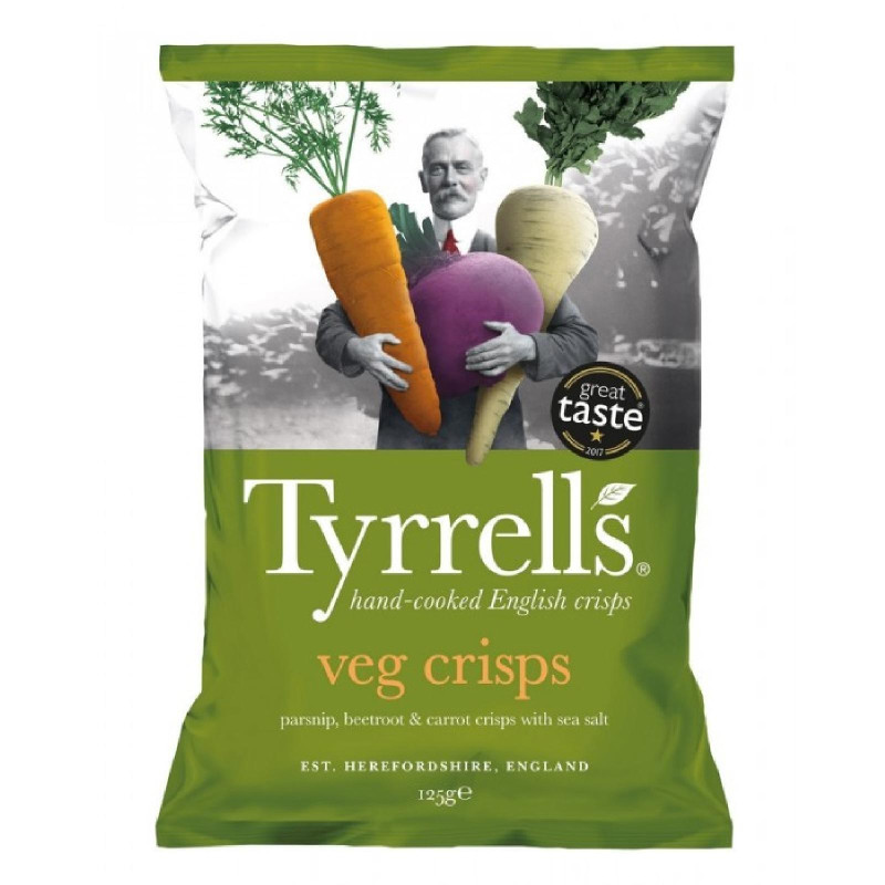 Patatine Tyrrells - Veg Crisps - Mix di Tuberi - Busta da 40 gr