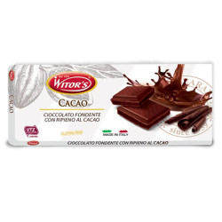 Tavoletta Cioccolato Fondente Ripieno Cacao - Witor's - 100 gr