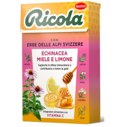 Caramelle Svizzere alle Erbe - Ricola - Echinacea - Miele e Limone - 20 Astucci da 50 g