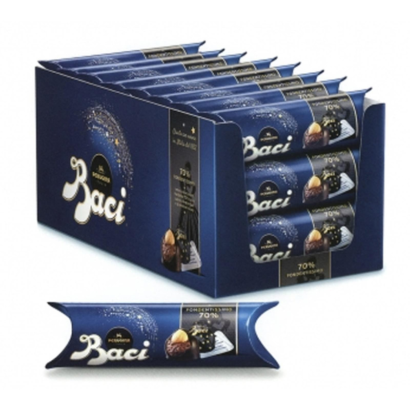 Baci Perugina - Fondentissimo 70% - 37,5 gr x 21 Pezzi - Espositore