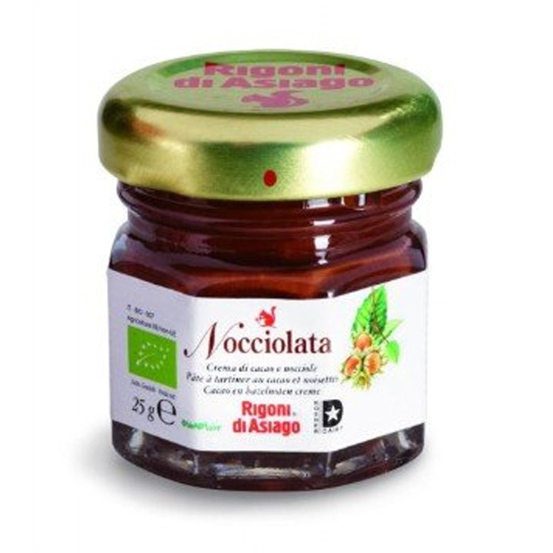 Mini Nocciolata - Rigoni Di Asiago Bio - Crema Cacao e Nocciole - 25 gr - Classica - 24 Pezzi