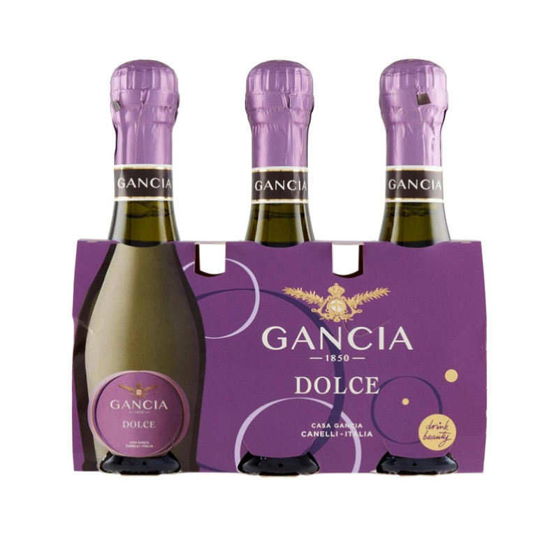 Prosecco - 3 x Bottiglie Gancia - Prosecco Dolce - 200 ml