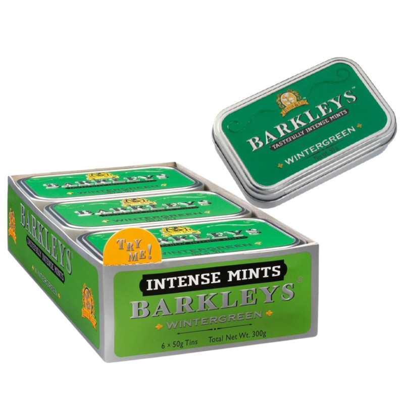 Caramelle Alla Wintergreen Eucalyptus - Barkleys Wintergreen - Tuttle & Co. - Latta - 6 x 50 g