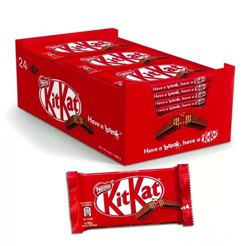 Barretta di Cioccolato al Latte - Kit Kat 41 gr - 24 Pezzi