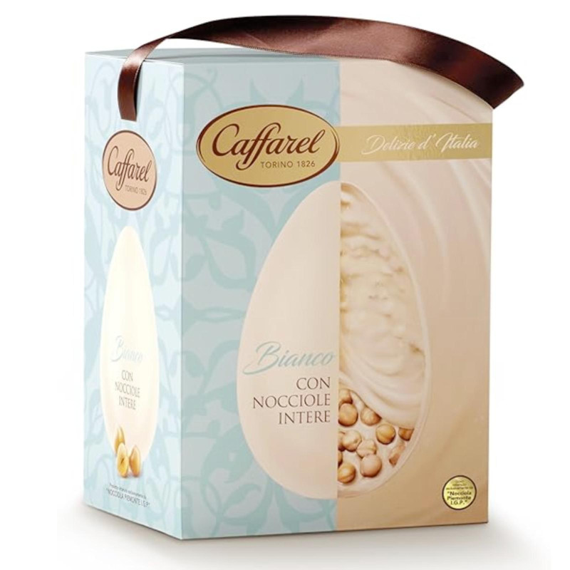 Uovo Cioccolato Bianco con Nocciole - Caffarel - Delizie D'Italia - 530 g