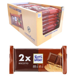 Tavolette Ritter Sport Mini Duo - Gusto Biscotto - Espositore da 28...