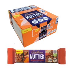 Barretta di Cioccolato - Cadbury Nuttier - Mandorle e Arachidi - 15 pezzi 35 gr