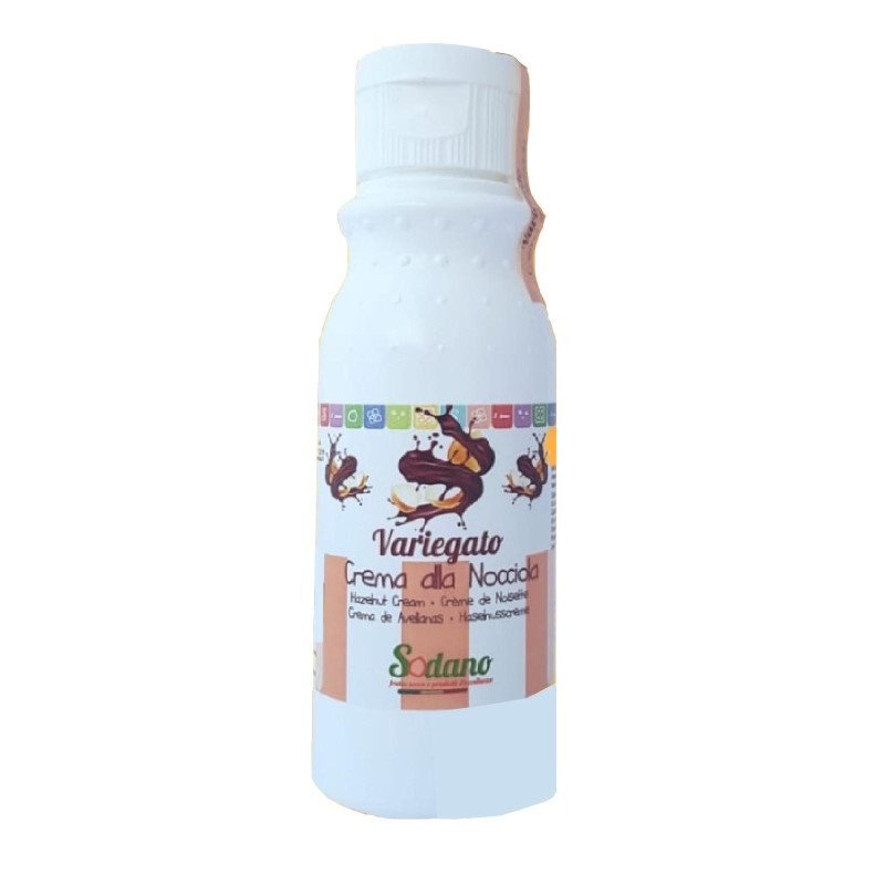 Topping - Sodano - Variegato Crema alla Nocciola - Bottiglia Squeeze da 130 g