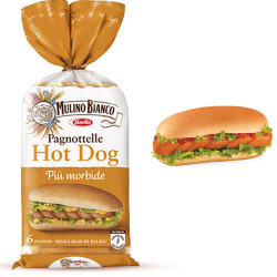 Pane Mulino Bianco - Pagnottelle Hot Dog - 325 Gr