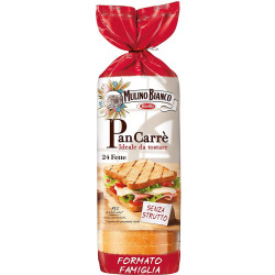 Pan Carre' Bianco - 24 Fette - Mulino Bianco - 430 Gr - 15 Pezzi