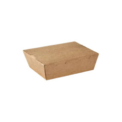 Take Away Box in Carta Kraft - Colore Avana - 13,4x12x3,7 cm - 50 Pezzi