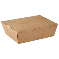 Take Away Box in Carta Kraft - Colore Avana - 22x19,5x6,5 cm - 50 Pezzi