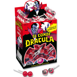 Lecca Lecca - El Conde Dracula - Ciliegia Ripieno Bubble Gum - 200 Pezzi