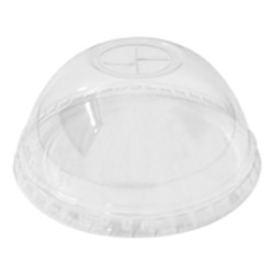 Coperchi in Plastica Cupola con Foro Pet - Colore Trasparente - 50 Pz - 90mm 