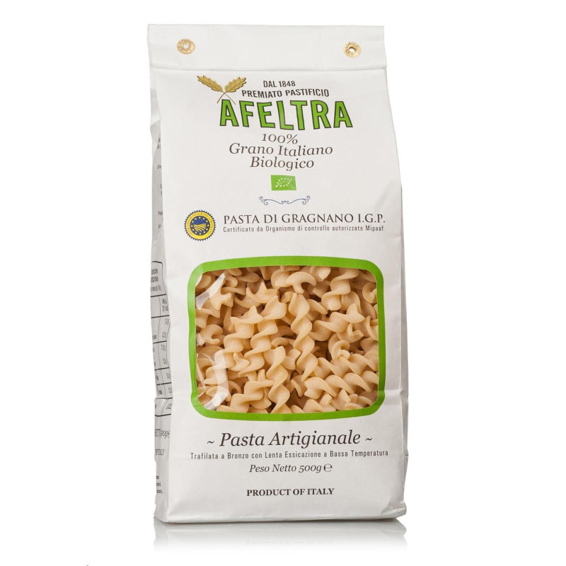 Pasta di Gragnano I.G.P. - Afeltra - Tortiglione - 500 gr - 100% Grano Italiano BIO