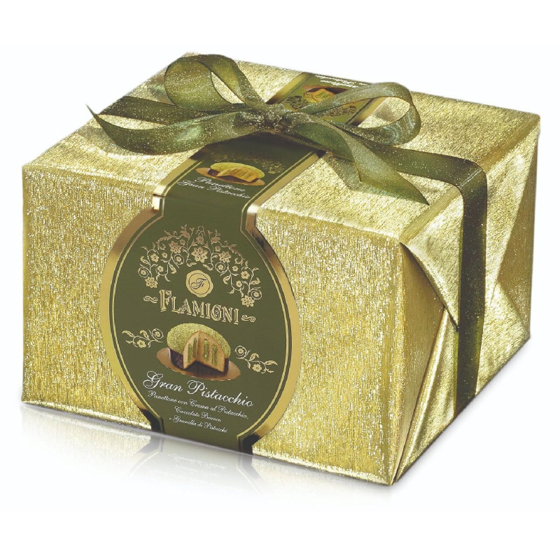 Panettone Flamigni - Panettone Gran Pistacchio - Crema Pistacchio - Linea Oro - 1 Kg