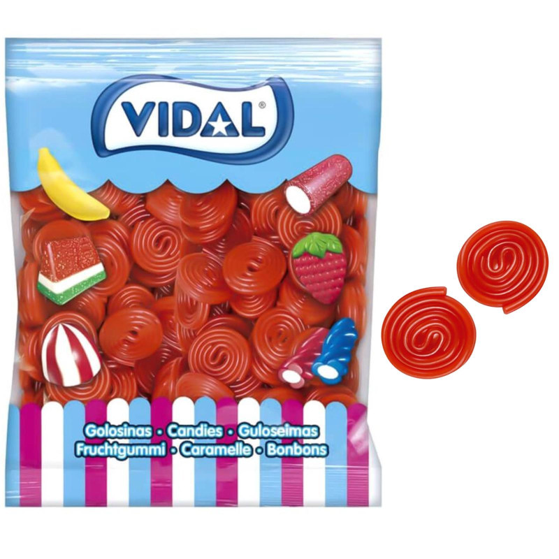 Caramelle Gommose - Rotelle Rosse - Fragola - Vidal - 1 Kg