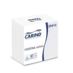 Tovaglioli Cocktail Carind - Colore Bianco - 2 Veli - 24x24 cm - 100 Pezzi