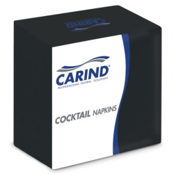 Tovaglioli Cocktail Carind - Colore Nero - 2 Veli - 24x24 cm - 100...