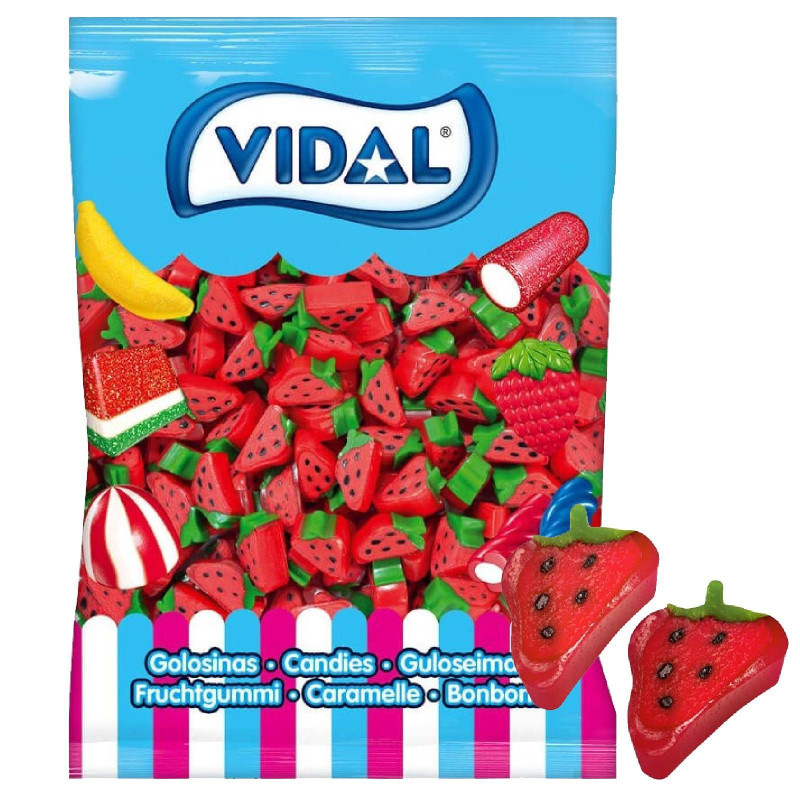 Caramelle Gommose - Fragola Liquirizia - Vidal - 1,5 Kg - 250 Pezzi