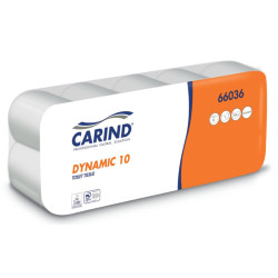 Carta Igienica Carind - Dynamic - 2 Veli - 104 Strappi - 10 Rotoli