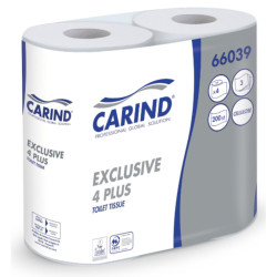 Carta Igienica Carind - Exclusive - 3 Veli - 200 Strappi - 4 Rotoli