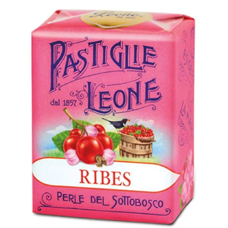 Caramelle Dure - Pastiglie Leone - Gusto Ribes Rosso - 18 Pacchetti da 30g