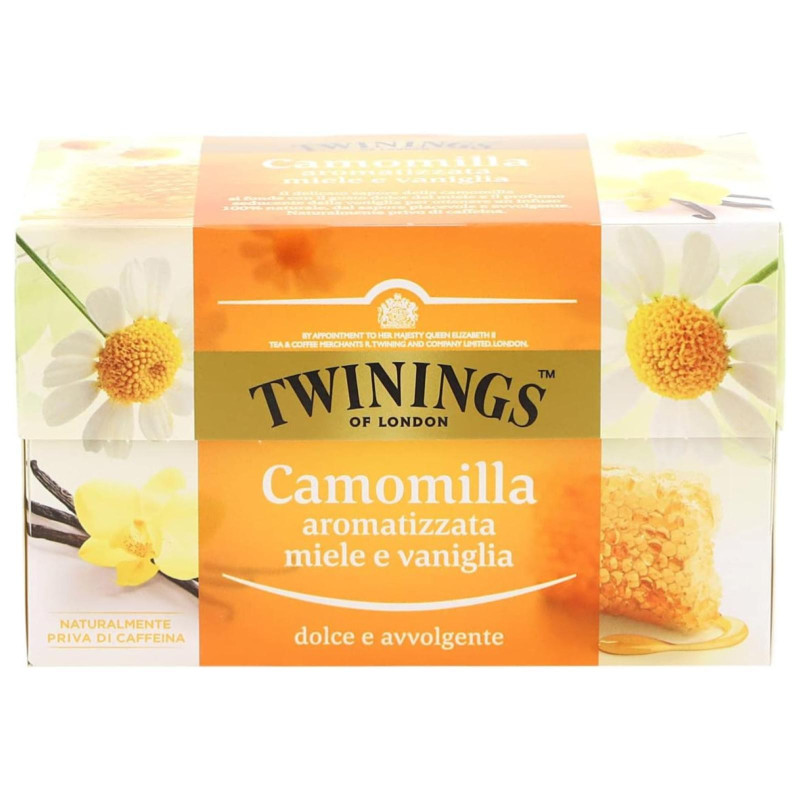 Te' Twinings - Infusi Camomilla Aromatizzata - Miele e Vaniglia - 20 Filtri da 1,5 g