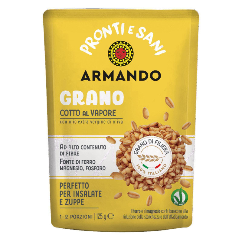 Grano al Naturale - Pronti e Sani di Armando - Cotto al Vapore - Busta da 125 g