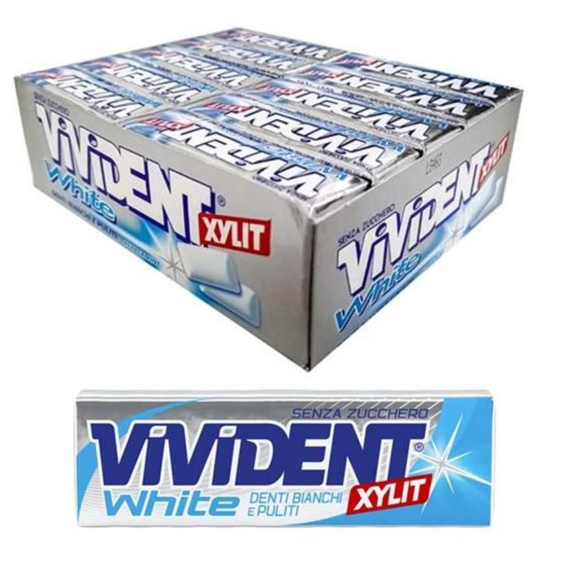 Gomme Da Masticare - Vivident White Peppermint - Senza Zucchero - 40 x 13,5 g