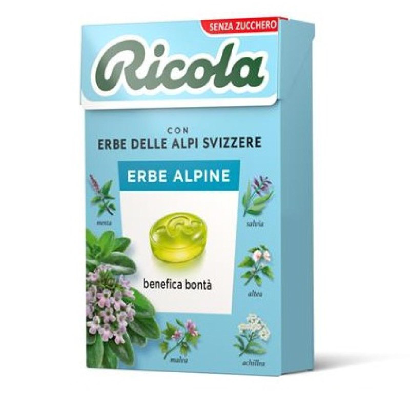 Caramelle Svizzere alle Erbe - Ricola - Erbe Alpine - 10 Astucci da 50 g